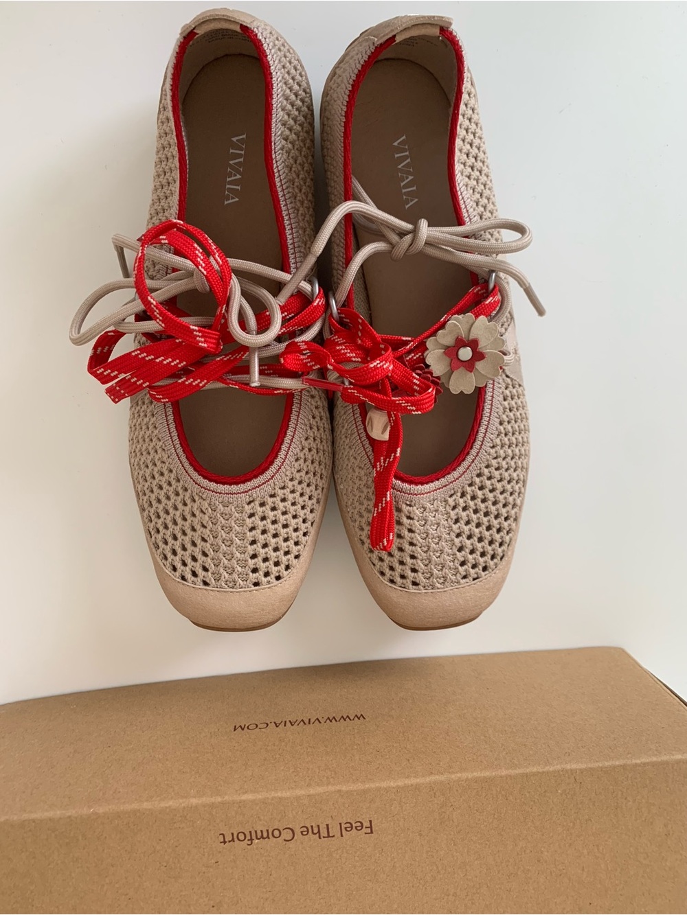 VIVAIA Square-Toe Hybrid Mesh Mary Janes (Cecily)